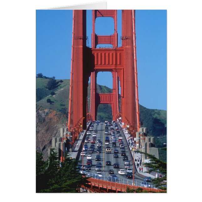 Cartão Ponte ouro e Baía de São Francisco (Frente)