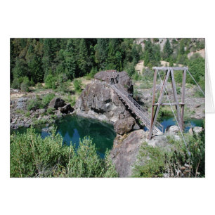 Cartão Ponte pedestre do rio de Illinois