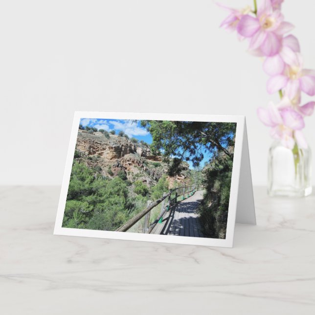 Cartão Ponte Ruta del Agua, Chelva, Valência, Espanha (Orquídea)