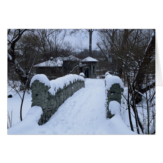 Cartão Ponte Snowy (Frente Horizontal)