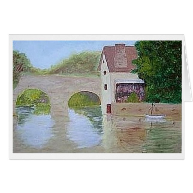 Cartão Ponte sobre a água (Frente horizontal)