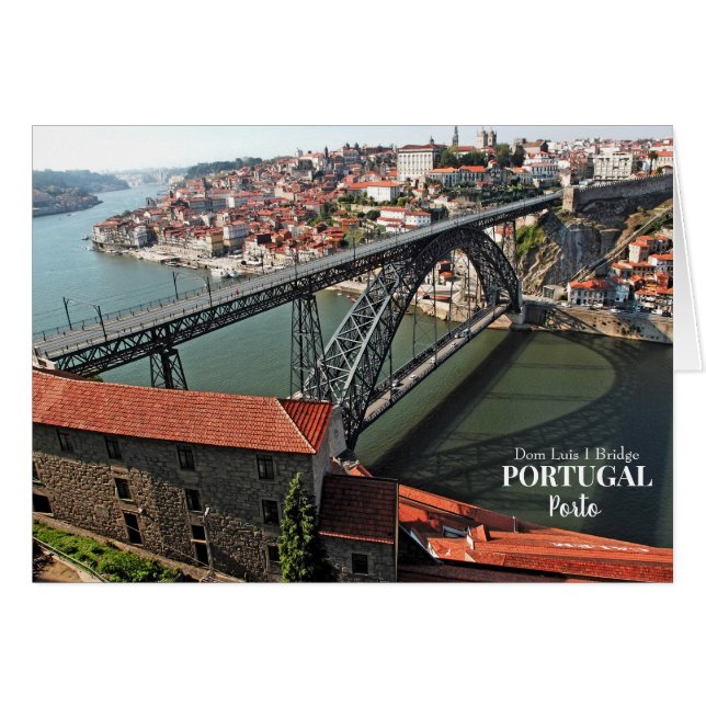 Cartão Ponte sobre o rio Douro, Porto, Portugal (Frente Horizontal)