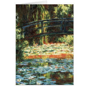 Cartão Ponte sobre o Waterlily Pond, por Claude Monet