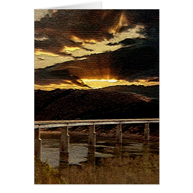 Cartão Ponte Sunrise da Califórnia (Frente)