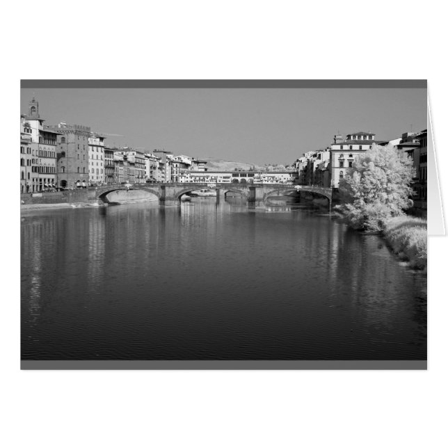 Cartão Ponte Vecchio, Florença, Itália (Frente Horizontal)