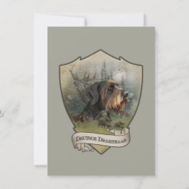 Cartão Ponteiro Alemão Wirehaired, Caça a Barcos