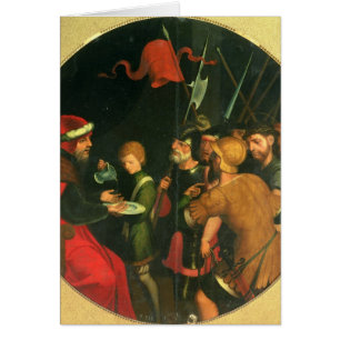 Cartão Pontius Pilate que lava suas mãos
