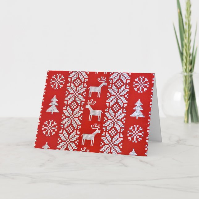 Cartão Ponto Cruz de Natal (Frente)