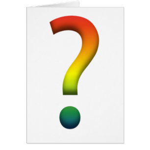 Cartão Ponto de interrogação do arco-íris