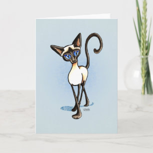 Cartão Ponto De Selo Siamês Crosswalk Off-Leash Art™