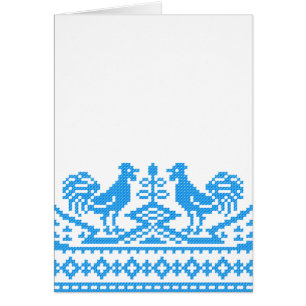 Cartão Ponto transversal dos rastos azuis