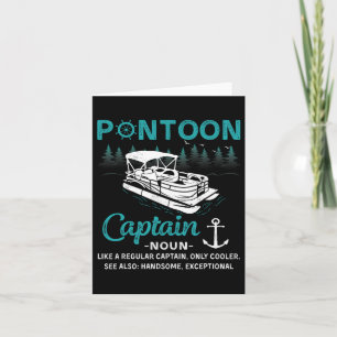 Cartão Pontoon Capitão Definição Engraçado Pontoon Boat