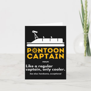 Cartão Pontoon Capitao Definition - Engraçado Boat Pontoo