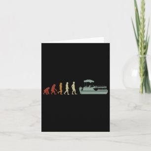 Cartão Pontoon For Men Women Pantoon Barco Lago Toon