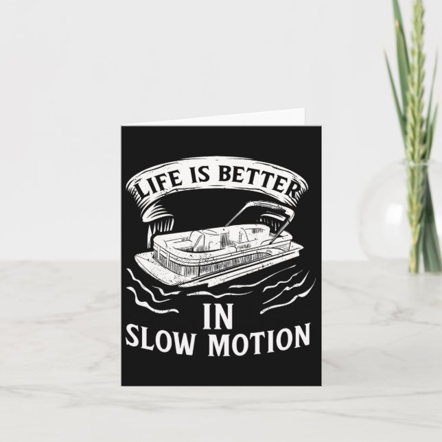 Cartão Pontoon Pontooning Toon Pantoon Pontoon Boat Lake (Frente)