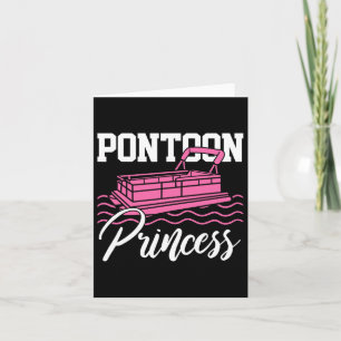 Cartão Pontoon Princess Boat Capitão Lago Barco Gift