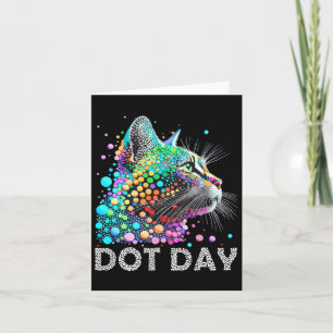 Cartão Pontos Coloridos Gato Pão Feliz Dias Camisas Homen