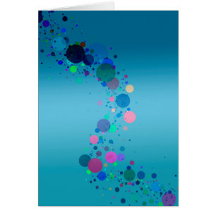 Cartão Pontos coloridos (retrato)