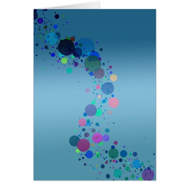 Cartão Pontos coloridos (retrato) (Frente)