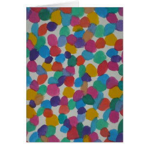 Cartão Pontos de Aquarela Coloridos