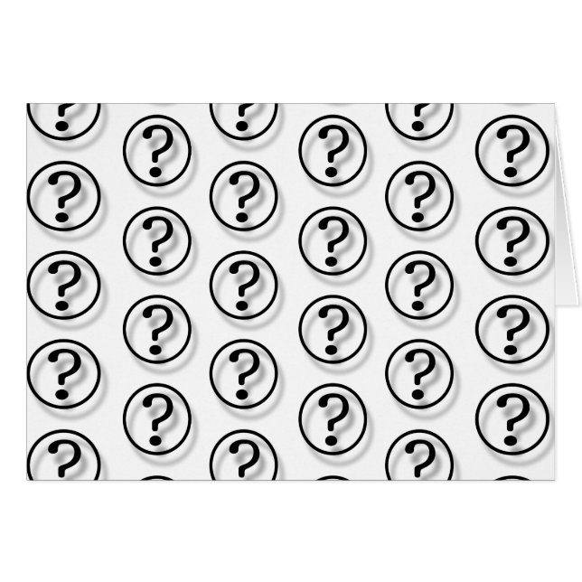 Cartão Pontos de interrogação (Frente Horizontal)