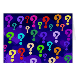 Cartão Pontos de interrogação do arco-íris