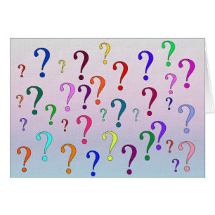 Cartão Pontos de interrogação do arco-íris