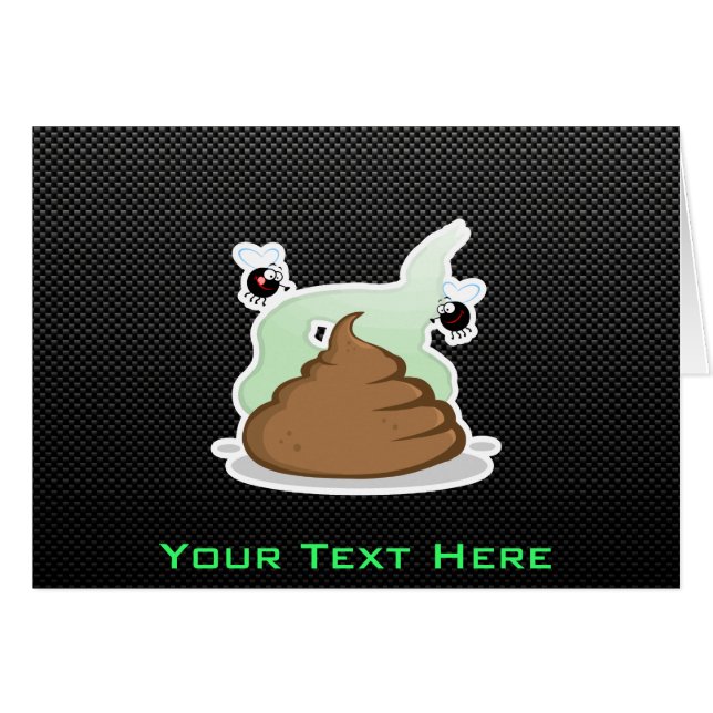 Cartão Poo fedido; Lustroso (Frente Horizontal)