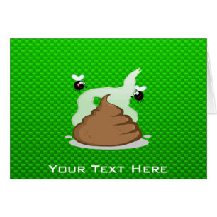 Cartão Poo fedido; Verde