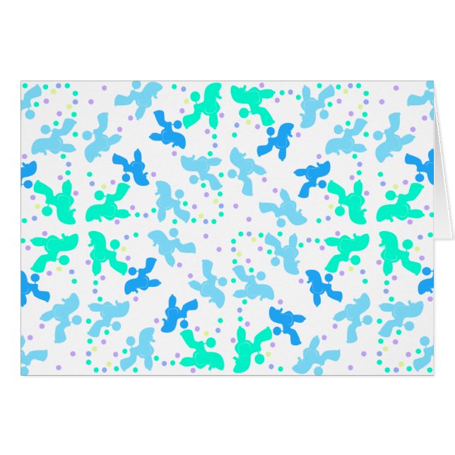 Cartão Poodle blue point (Frente Horizontal)