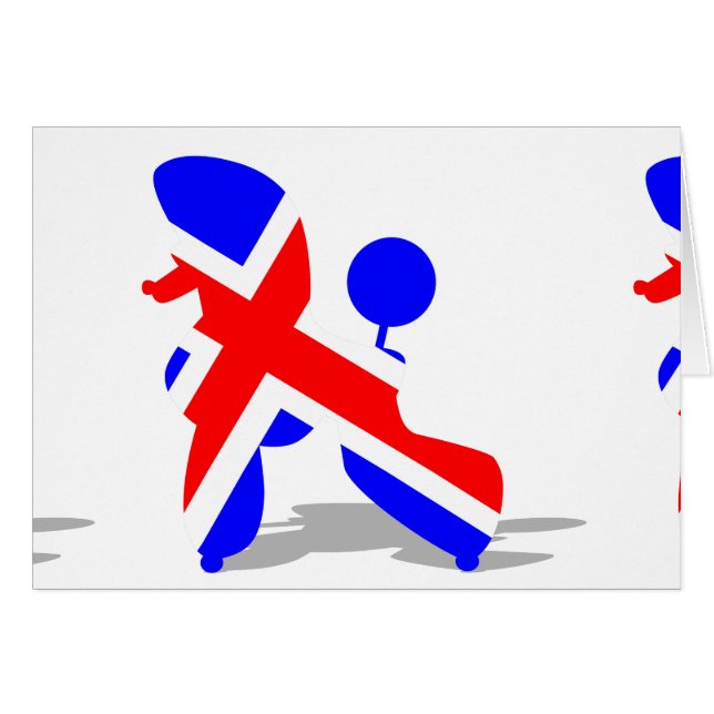 Cartão poodle Britt (Frente Horizontal)