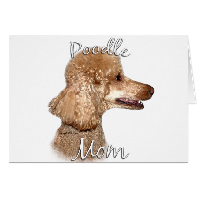 Cartão Poodle (damasco) Mãe 2 (Frente Horizontal)