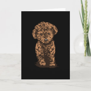 Cartão Poodle Dog