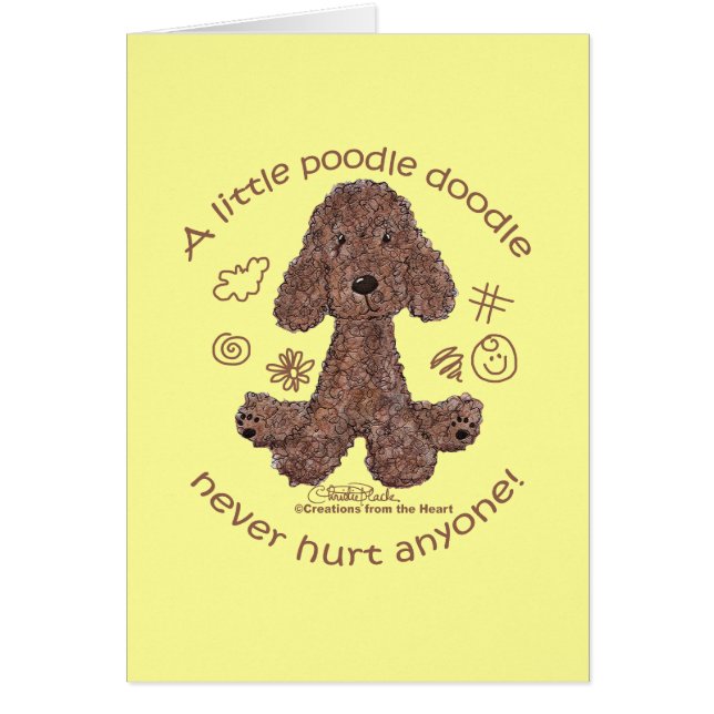 Cartão Poodle Doodle (Frente)
