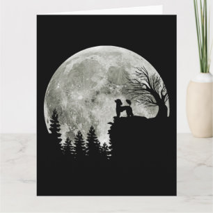 Cartão Poodle Na Montanha Halloween Gift Para Poodle Love