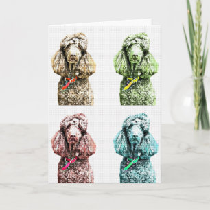 Cartão Poodle Pop Art Blank Card by Focus for a Cause