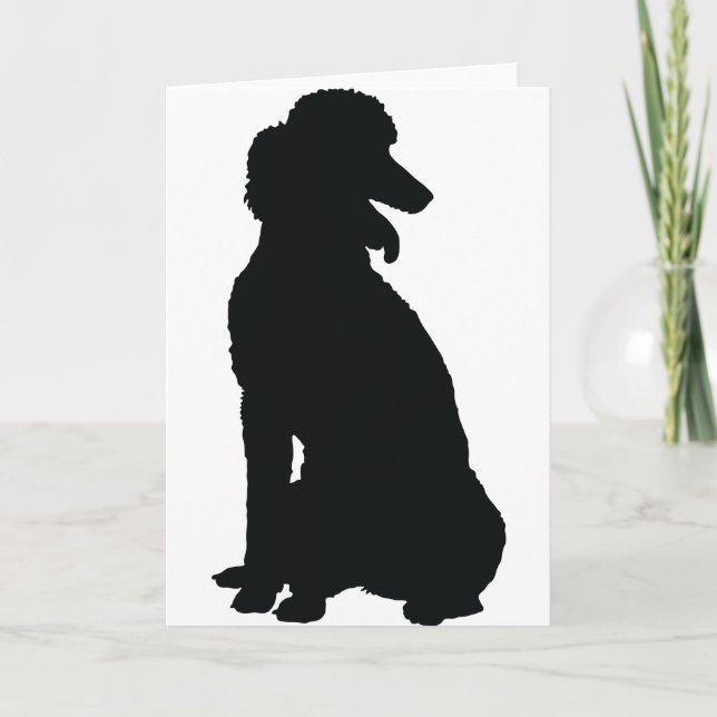 Cartão Poodle Silhouette (Frente)