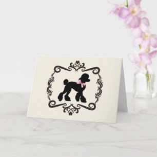 Cartão Poodle Silhouette