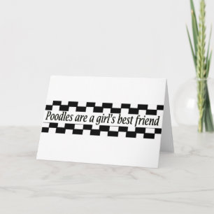 Cartão Poodles são os melhores amigos das garotas