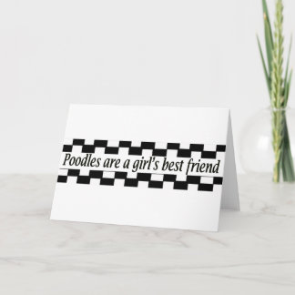 Cartão Poodles são os melhores amigos das garotas
