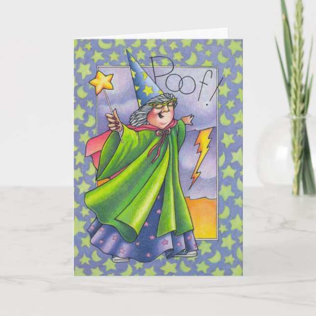 Cartão Poof!  Você é mais idoso (Frente)