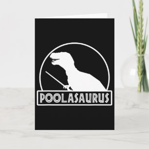 Cartão Poolasaurus Jogador de Bilhar Dinossauro Snooker O