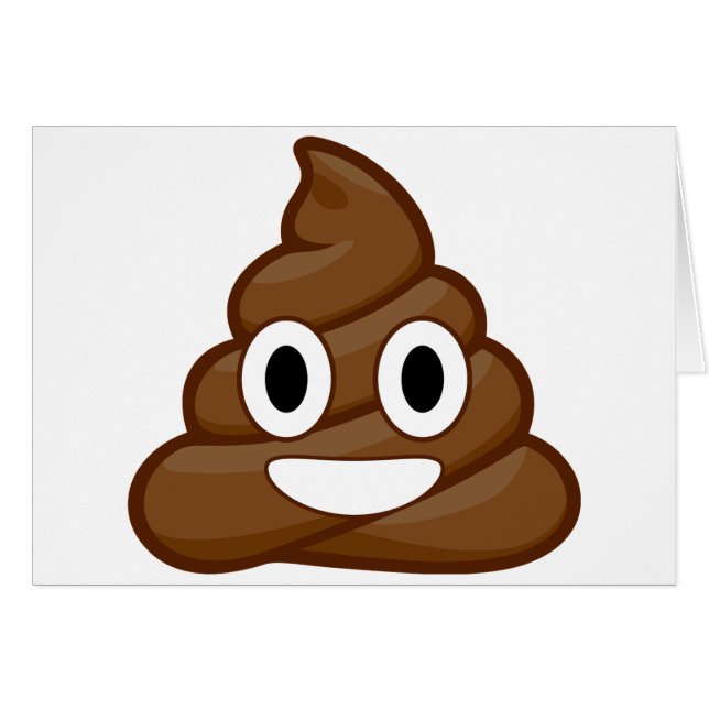 Cartão poop emoji (Frente Horizontal)