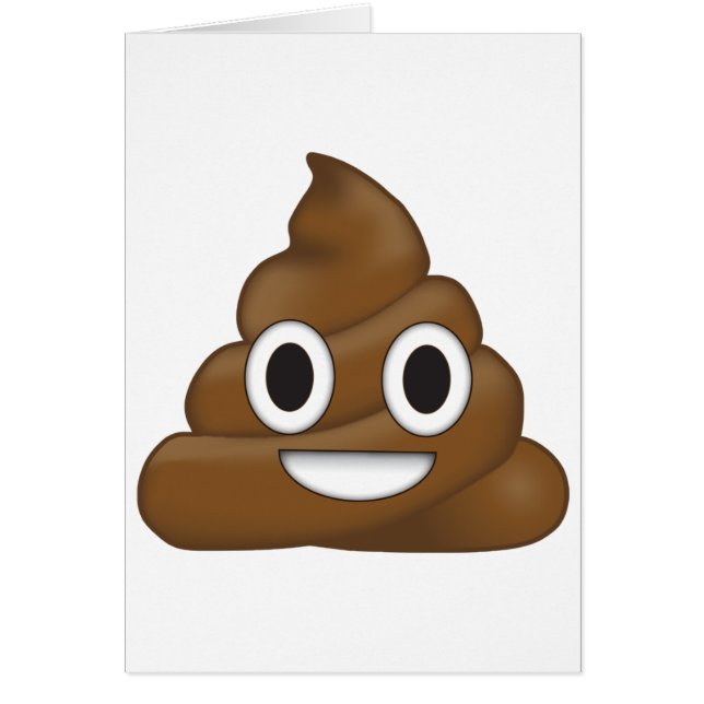 Cartão Poop Emoji (Frente)