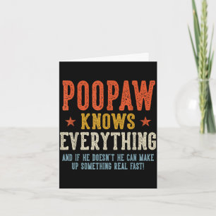 Cartão Poopaw sabe tudo dia dos pais retrô vintage