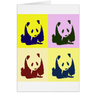 Cartão Pop Art Baby Pandas