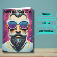Pop Art Bearded Duo Birthday