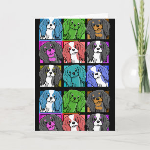 Cartão Pop Art Cavalier King Charles Spaniel