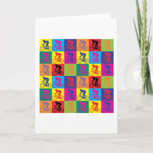 Cartão Pop Art Cycling