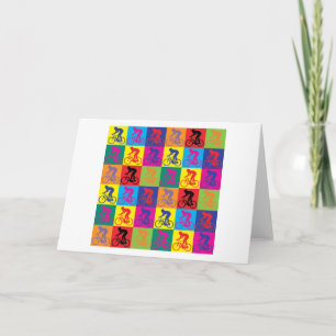 Cartão Pop Art Cycling